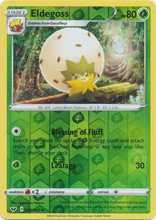 Sword & Shield Eldegoss #21/202 reverse holo